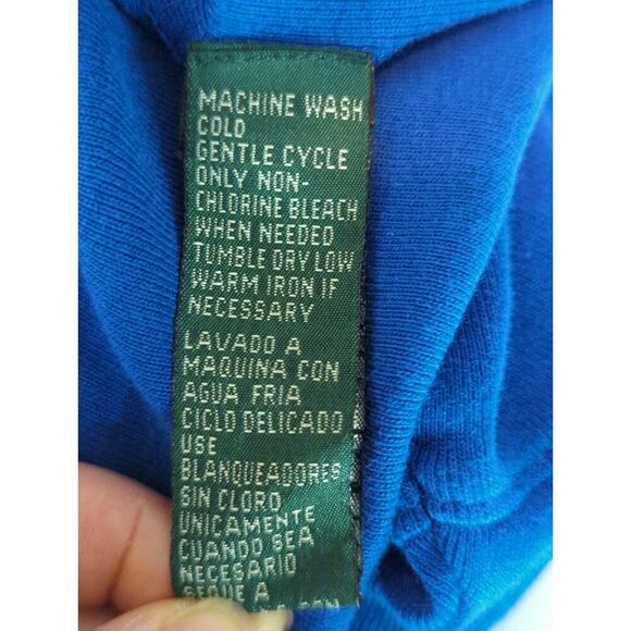 Lauren Ralph Lauren Blue Crew Neck Short Sleeve Tee Shirt Size M - Picture 5 of 7